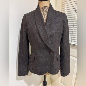 H&M stunning and elegant grayish brown wool and silk blend lined jacket size 10